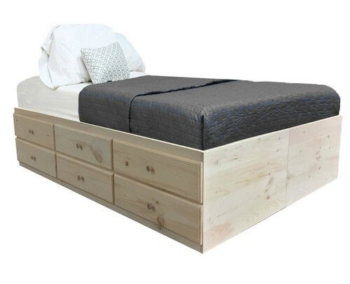 Queen size platform bed with 12 drawers hotsell